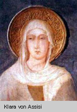 Klara - Fresko in der Kirche S. Croce in Florenz von Giotto